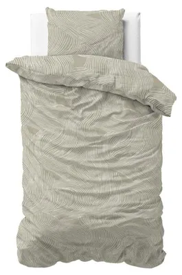 Imagen del producto de Sábanas Sleeptime Ripple, color taupe, 140 x 220 cm
