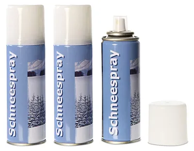Kunstschnee-Spray 3er-Set, 111 ml, Weiß, für Weihnachtsdeko