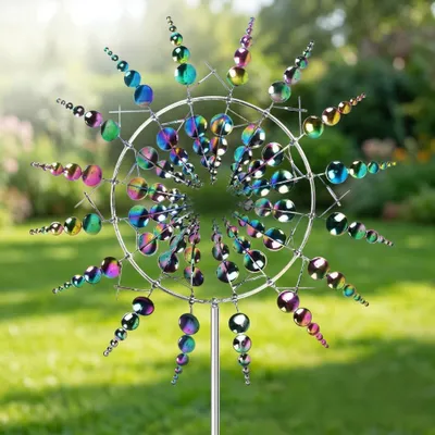 Immagine prodotto di Mulino a vento decorativo in metallo, decorazione 3D per esterni