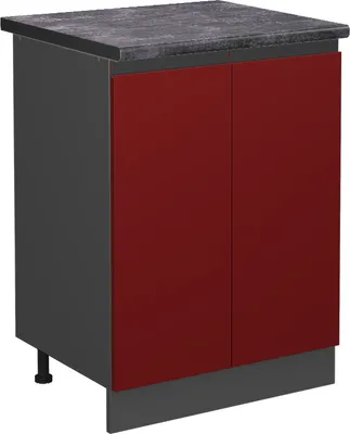Produktbild von Küchenunterschrank Vicco R-Line Rot 60 cm  J-Shape, AP Anthrazit, Model 45452