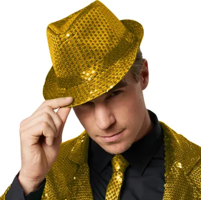 Produktbild von Partyhut mit Pailletten - gold