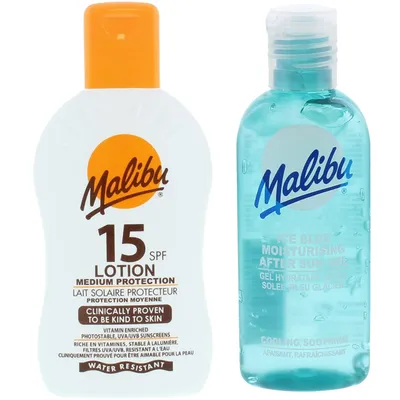 Produktbild von Malibu Schutzlotion LSF 15 200 ml + After Sun Gel 100 ml