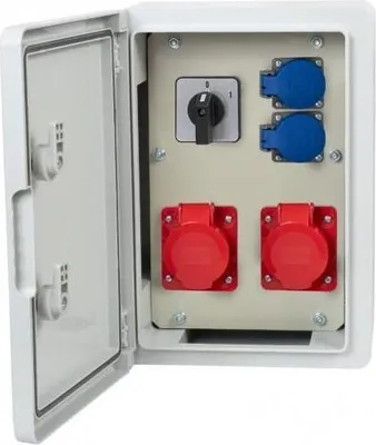 Productafbeelding van Distributiekast RB-250, 2x32A/5 polen, 2x230V, beschermingsgraad IP65