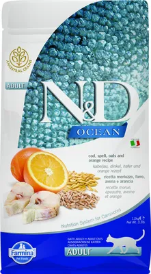 Produktbild von Farmina Pet Food N&D Ocean, Adult, Kabeljau, 1,5 kg, Getreidefrei, Antioxidantien enthalten