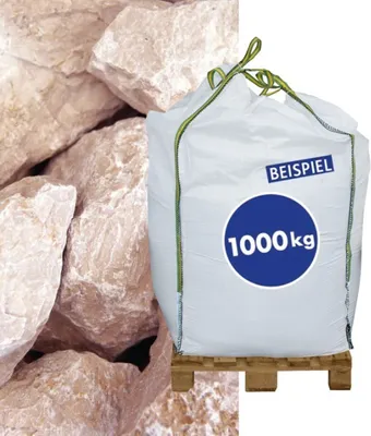Produktbild von 1000kg BigBag Gabionen Steine Marmorkies Bianco Italia 70-120 mm