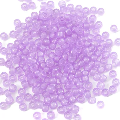Image de Perles en acrylique, couleur violet translucide, avec un grand trou - Idéales pour la fabrication de bijoux et travaux manuels - 1000 pièces, dimensions 6x9 mm