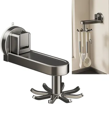 Produktbild von Drehbarer Küche haken, Saugnapf 360° drehbarer Utensilienhalter