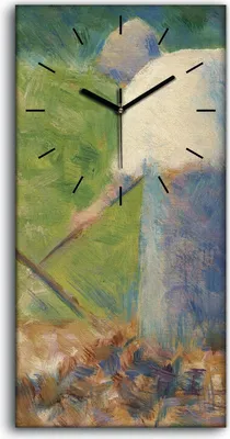 Produktbild von Wanduhr Bürouhr Leinwand Bild Geräuschlos 30x60 Heumacher in Montfermeil - schwarze Hände