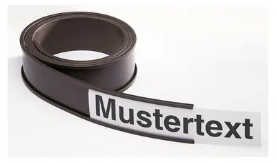Produktbild von Einsteckstreifen für 50mm Magnetschiene auf A4 Bogen VE=60 Stück weiß