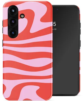 Productafbeelding van Selencia Vivid Backcover met MagSafe voor de Samsung Galaxy S25 - Dream Swirl Pink