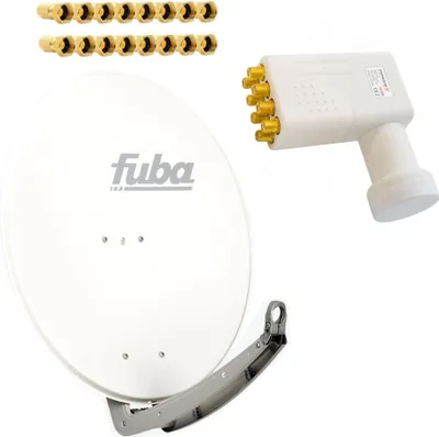 Produktbild von Fuba DAA 780 W Satellitenantenne 74x84cm ALU Weiß PremiumX Octo LNB 16x F-Stecker