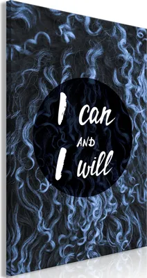 Produktbild von Vliesstoff Leinwandbild - I Can and I Will (1 Part) Vertical 60x90 cm Text m-C-0313-b-a