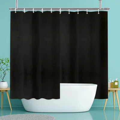 Produktbild von Famanu Duschvorhang Schwarz Extra Breit - 300 x 200 cm