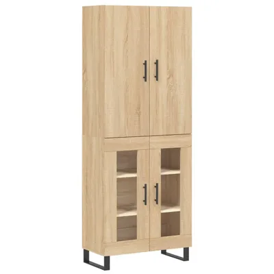 Zdjęcie produktu dla Witrynka, dąb sonoma, 69,5x34x180 cm, materiał drewnopochodny
