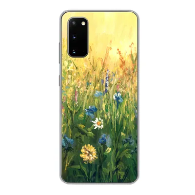 Produktbild von MuchoWow® Handyhülle Schutzhülle Hülle für Samsung Galaxy S20 Blumen - Aquarell - Sonne Silikon Softcase Handy Hülle - Bild