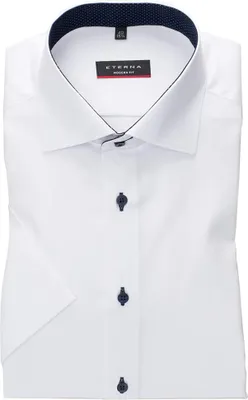 Produktbild von Eterna - Modern Fit - Herren Kurzarm Hemd mit Kent-Kragen in verschiedenen Farben, (8100 C13K), Größe:46, Farbe:Weiß (00)