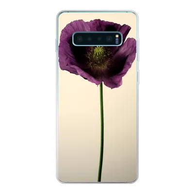 Produktbild von MuchoWow® Handyhülle Schutzhülle Hülle für Samsung Galaxy S10 Lite Nahaufnahme eines violetten Mohns Silikon Softcase Handy Hülle - Schutz