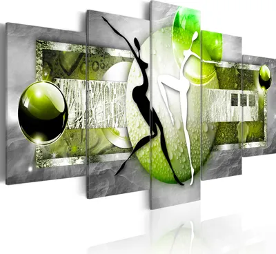 Produktbild von Modernes Wandbild 020101- 223 (100x50) - 5 Teilig Bilder Fotografie auf Vlies Leinwand Foto Bild Dekoration Wand Bilder Kunstdruck Abstrakt