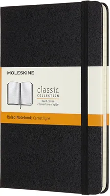 Obrázok produktu pre Moleskine Classic, Jednofarebné, Čierna, 208 listy, 70 g/m², Linajkový papier, tvrdý obal