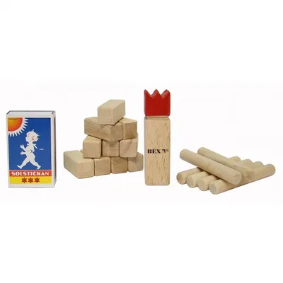 Produktbild von BEX Mini Kubb Original Gummibaum in Farbkasten