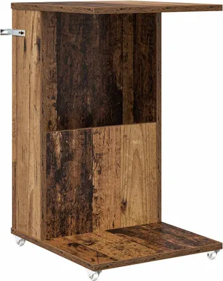 Produktbild von "2026 MODERNE"Sofatisch/Beistelltische - elegante Design - Mit Rad Altholz 40 x 35 x 60 cm Holzwerkstoff - für Wohnzimmer, Eingang CC4414191