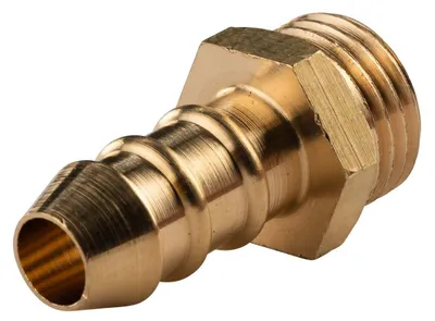 Produktbild von Messing Gewinde-Fitting Schlauchanschluss 1/4' AG (DN 8) Länge 10 mm - schwere Ausführung