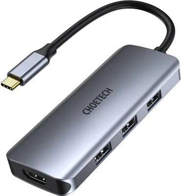 Obrázok produktu pre Multifunkn rozboova Choetech 7 v 1, USB-C na 3x USB 3.2/SD a