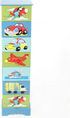 Image de Commode haute à 7 tiroirs pour un garçon