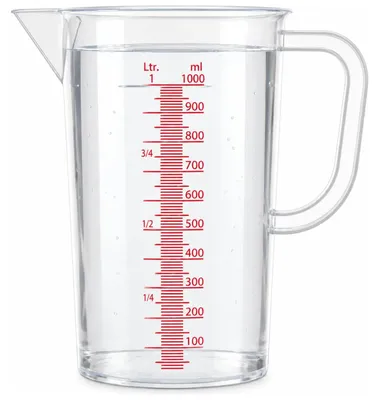 Produktbild von Kuchen - Messbecher / Ruhrbecher - Kunststoff - transparent - 1000 ml - mit Ausguss