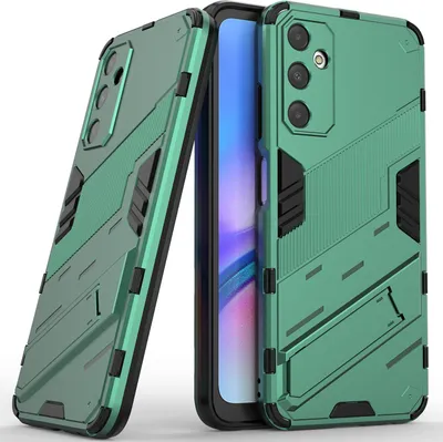 Produktbild von Armor Hülle für Samsung Galaxy A05s, Hybrid PC TPU Bumper Stoßfestes Schutzhülle mit Standfunktion Grün