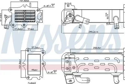 Produktbild von NISSENS 989447 AGR Kühler passend für MERCEDES-BENZ C-Klasse Limousine (W204) Abgasrückführung