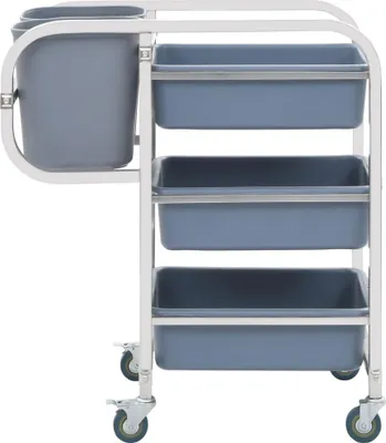 Obrázek produktu pro vidaXL Kuchyňský vozík s plastovými nádobami 82x43,5x93 cm