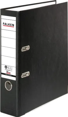 Produktbild von Falken 20x Recycolor Farb Ordner A4 Rücken 80mm Rückenschild Schwarz 11285558F