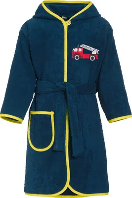 Produktbild von Bademantel Feuerbrigade dunkelblaue Junior Größe 122/128