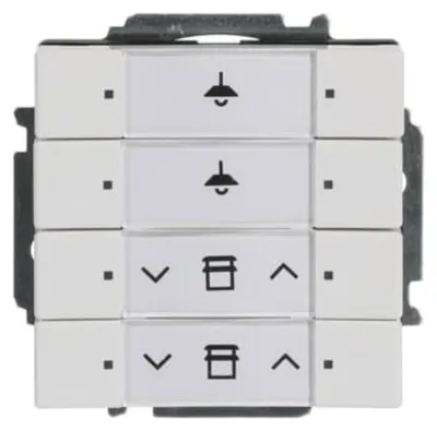 Produktbild von Busch-Jaeger 6127/01-84, Weiß, Schraubenlos, Busch-Jaeger, Glänzend, 6120-0-0071 6120-0-0074 6310-0-0059 6310-0-0060 6900-0-1703, CE