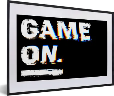 Produktbild von MuchoWow® Gerahmtes Poster Spiel - Zitate - Gamer 60x40 cm - Poster mit Schwarzem Bilderrahmen Wandposter Rahmen Foto Bilder - Schlafzimmer - Plakat in Rahmen - Drucken