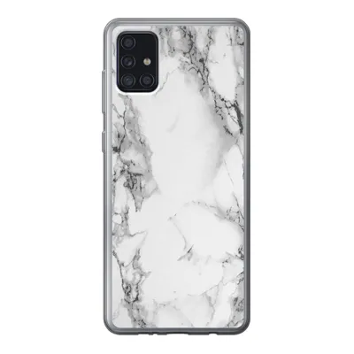 Produktbild von MuchoWow® Handyhülle Schutzhülle Hülle für Samsung Galaxy A52 5G Marmor - Stein - Weiß - Grau - Schwarz - Marmoroptik Silikon Softcase Handy Hülle - Umschlag
