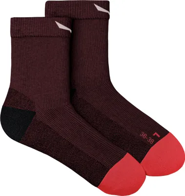 Produktbild von Mountain Trainer Merino Kurze Socken Damen (Wandersocken) - Salewa, Farbe:1570-syrah, Größe:42-44