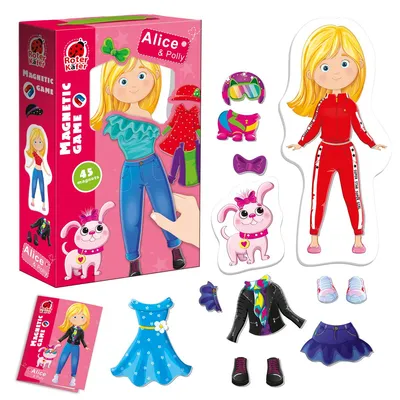 Produktbild von Alice Und Polly Magnetisches Anziehspiel Modedesigner Roter Käfer