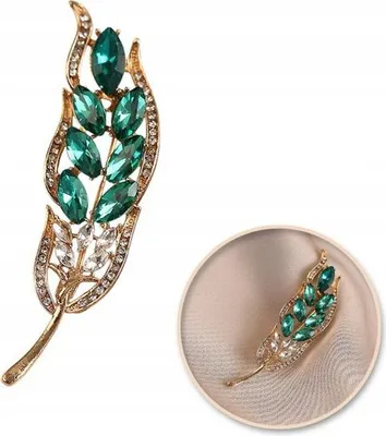 Image de ECARLA broche d'oreille verte avec zirconium BZ214