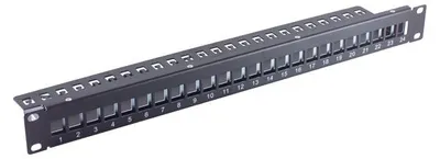Produktbild von Keystone Patchpanel, 24 Port, slim, schwarz