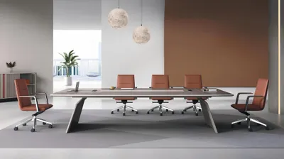 Obrázok produktu pre Kvalitný hnedý konferenčný stôl, pracovné stoly, nábytok
