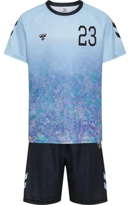 Image de hummel Kinder hmlShimmer, ensemble t-shirt et short, bleu clair, taille 128
