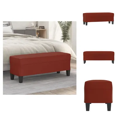 Image de vidaXL Banc vin rouge 100x35x41 cm Similicuir - Bancs