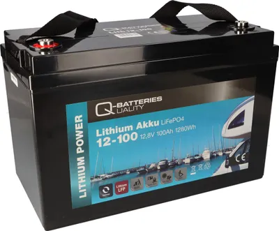 Obrázek produktu pro Q-Batteries LiFePO4 Akku 12-100 12,8V 100Ah 1280Wh mit Bluetooth