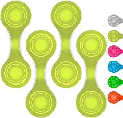 Produktbild von smartday Magnetische Reflektoren (4er Set) Gelb - Reflektoren Clip Anhänger für Kinder, Schulranzen, Kleidung, Kinderwagen & Hunde I Reflektor, Leuchtanhänger Hund