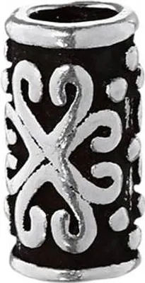 Produktbild von 2x Haarschmuck Bartperle Zara Mittelalter Perle 925 Sterlingsilber Lockenperle