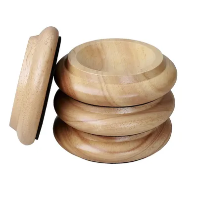 Produktbild von 4er Set Klavieruntersetzer,Möbeluntersetzer rund,Eiche natur,Bodenschutz,Anti Rutsch,für Flügel und Klaviere