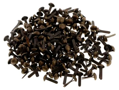 Produktbild von 200 Metallklammern für Scrapbooking und Papierprojekte, Bronze, 4,5 mm