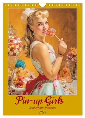 Productafbeelding van Pin-up Meisjes - Betoverende portretten (Wandkalender 2027, formaat DIN A4, staand), CALVENDO maandkalender